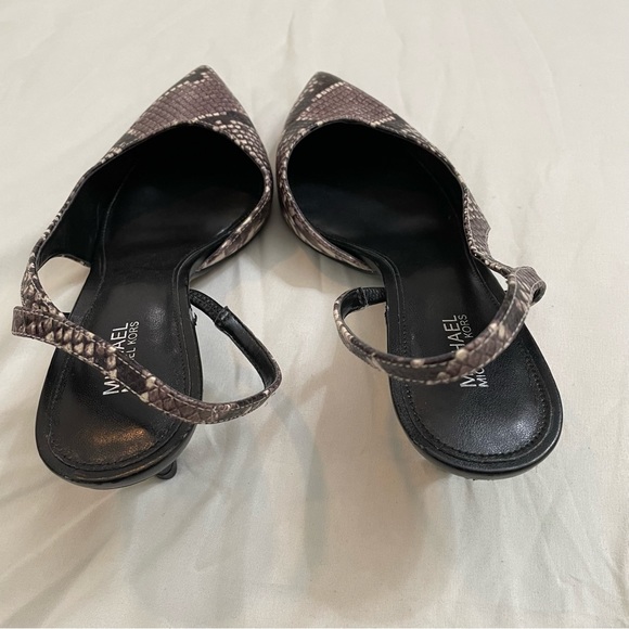 Michael Kors Snakeskin Kitten Heel, Sling Back, Women's 8 - Picture 5 of 10